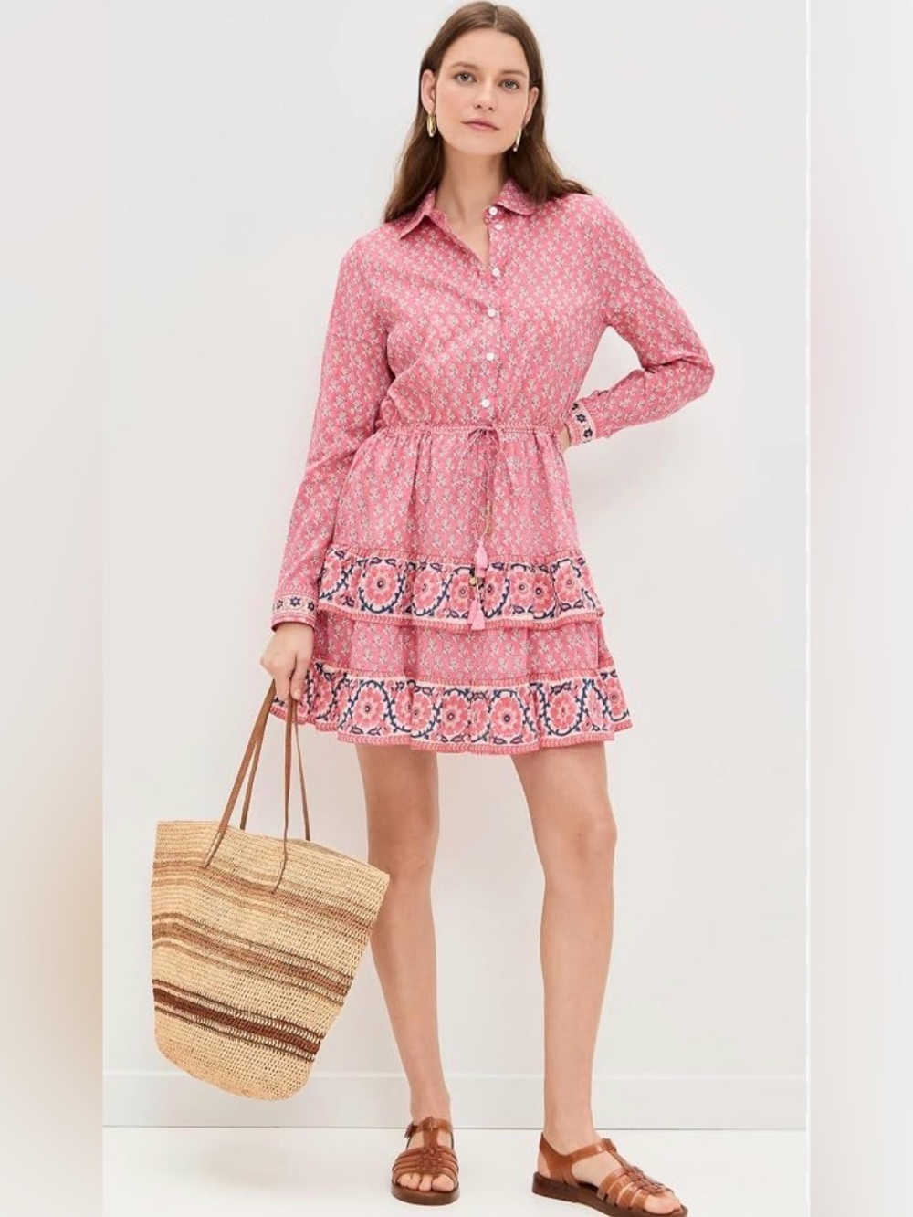 BELL Blake Floral Mini Dress Size L NWOT